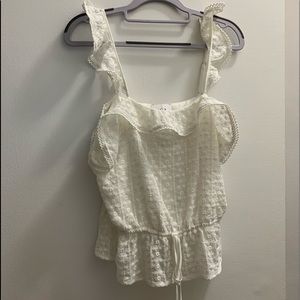 J. O. A. Flutter floral lace top